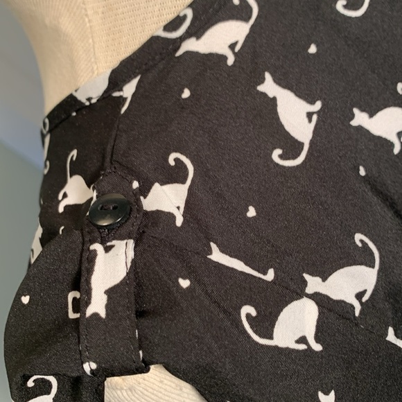 Excellent Condition Girl’s Faded Glory Black & White Cat Dress XL (14-16) 🐈⬛ - Picture 6 of 7